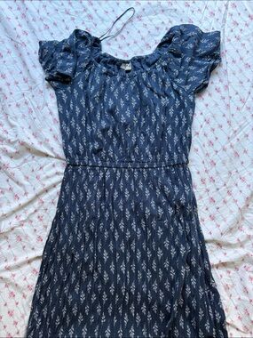 Style & Co. Navy Blue Floral-Print Girls' Casual Dress